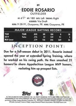2020 Topps Inception - Red #89 Eddie Rosario Back
