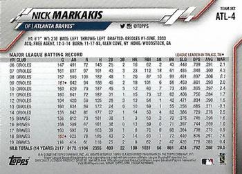 2020 Topps Atlanta Braves #ATL-4 Nick Markakis Back