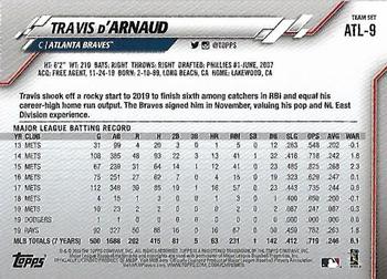 2020 Topps Atlanta Braves #ATL-9 Travis d'Arnaud Back
