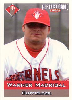 2006 Perfect Game Cedar Rapids Kernels #23 Warner Madrigal Front