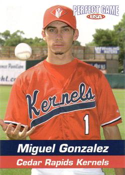 2005 Perfect Game Cedar Rapids Kernels #6 Miguel Gonzalez Front