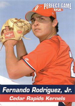 2005 Perfect Game Cedar Rapids Kernels #8 Fernando Rodriguez, Jr. Front