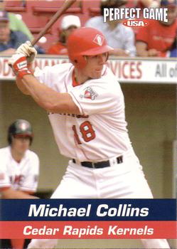 2005 Perfect Game Cedar Rapids Kernels #15 Michael Collins Front
