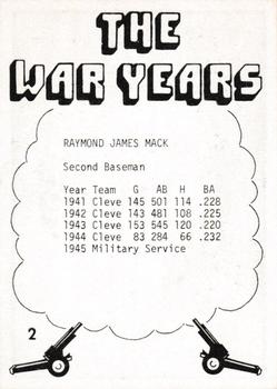 1977 TCMA The War Years - Black Border #2 Ray Mack Back