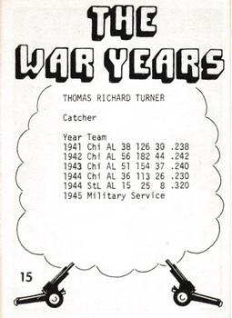 1977 TCMA The War Years - Black Border #15 Thomas Turner Back