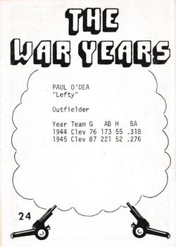 1977 TCMA The War Years - Black Border #24 Lefty O'Dea Back