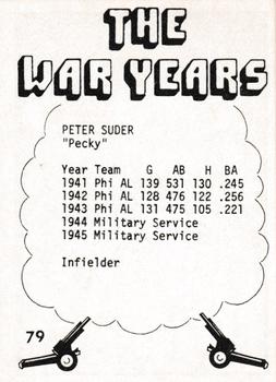 1977 TCMA The War Years - Black Border #79 Peter Suder Back