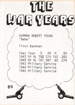 1977 TCMA The War Years - Black Border #89 Babe Young Back