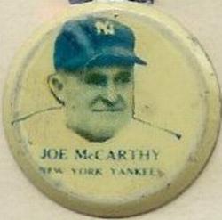 1938 Our National Game Pins (PM8) #NNO Joe McCarthy Front