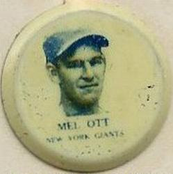 1938 Our National Game Pins (PM8) #NNO Mel Ott Front