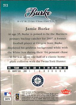 2007 Ultra - Retail #213 Jamie Burke Back