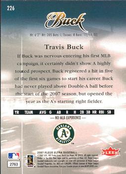 2007 Ultra - Retail #226 Travis Buck Back