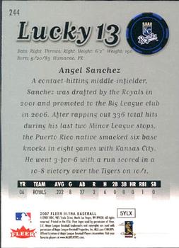 2007 Ultra - Retail #244 Angel Sanchez Back