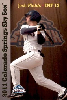 2011 MultiAd Colorado Springs Sky Sox #9 Josh Fields Front
