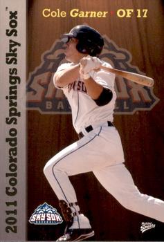 2011 MultiAd Colorado Springs Sky Sox #10 Cole Garner Front