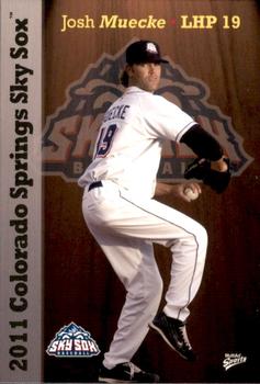 2011 MultiAd Colorado Springs Sky Sox #18 Josh Muecke Front