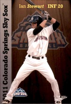 2011 MultiAd Colorado Springs Sky Sox #25 Ian Stewart Front