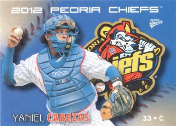 2012 MultiAd Peoria Chiefs #3 Yaniel Cabezas Front