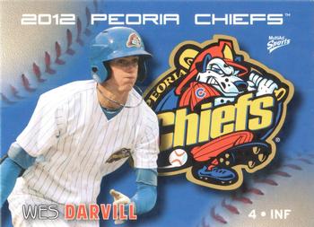 2012 MultiAd Peoria Chiefs #8 Wes Darvill Front
