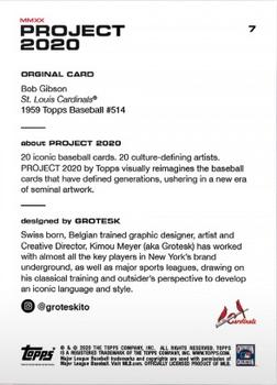 2020 Topps Project 2020 #7 Bob Gibson Back