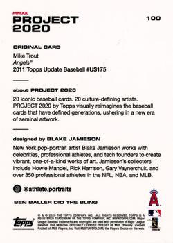 2020 Topps Project 2020 #100 Mike Trout Back
