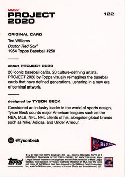 2020 Topps Project 2020 #122 Ted Williams Back