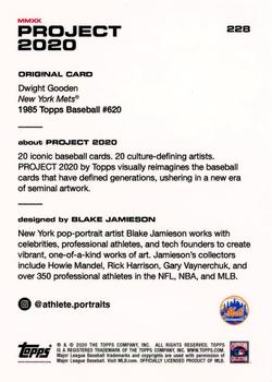 2020 Topps Project 2020 #228 Dwight Gooden Back