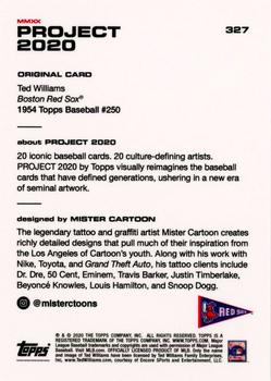 2020 Topps Project 2020 #327 Ted Williams Back