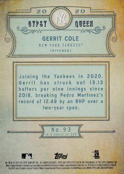 2020 Topps Gypsy Queen - Silver #93 Gerrit Cole Back