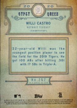 2020 Topps Gypsy Queen - Silver #257 Willi Castro Back
