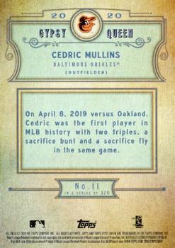 2020 Topps Gypsy Queen - Green #11 Cedric Mullins Back