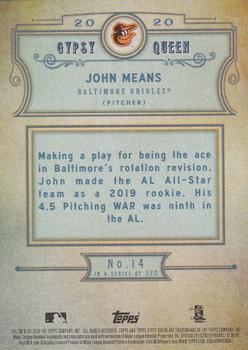 2020 Topps Gypsy Queen - Green #14 John Means Back