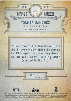 2020 Topps Gypsy Queen - Green #39 Yolmer Sanchez Back