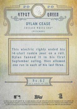 2020 Topps Gypsy Queen - Green #62 Dylan Cease Back