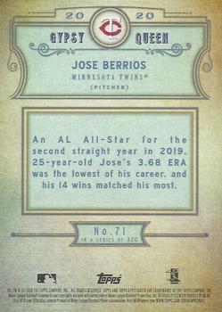 2020 Topps Gypsy Queen - Green #71 Jose Berrios Back