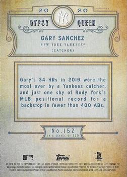 2020 Topps Gypsy Queen - Green #152 Gary Sanchez Back