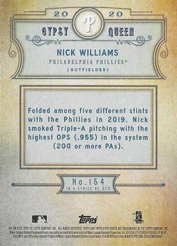 2020 Topps Gypsy Queen - Green #154 Nick Williams Back