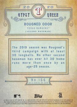 2020 Topps Gypsy Queen - Green #156 Rougned Odor Back