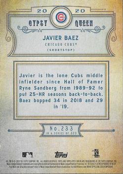 2020 Topps Gypsy Queen - Green #233 Javier Baez Back