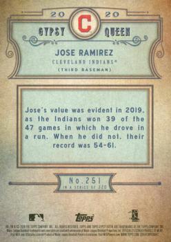 2020 Topps Gypsy Queen - Green #251 Jose Ramirez Back