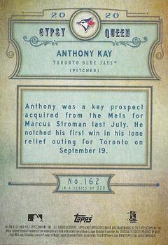 2020 Topps Gypsy Queen - Missing Nameplate #162 Anthony Kay Back