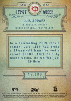2020 Topps Gypsy Queen - Missing Nameplate #203 Luis Arraez Back