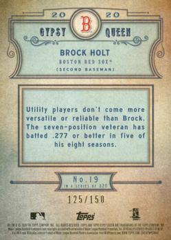 2020 Topps Gypsy Queen - Blue #19 Brock Holt Back
