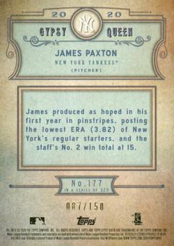 2020 Topps Gypsy Queen - Blue #177 James Paxton Back