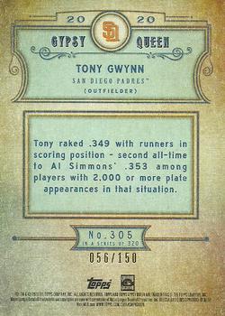 2020 Topps Gypsy Queen - Blue #305 Tony Gwynn Back