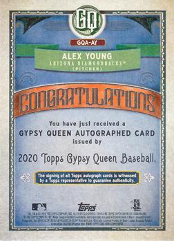 2020 Topps Gypsy Queen - Autographs #GQA-AY Alex Young Back