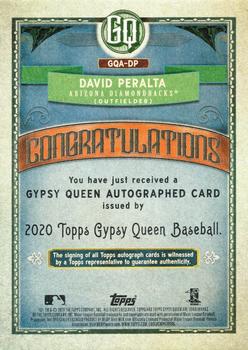 2020 Topps Gypsy Queen - Autographs #GQA-DP David Peralta Back