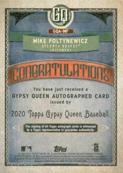 2020 Topps Gypsy Queen - Autographs #GQA-MF Mike Foltynewicz Back