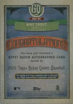 2020 Topps Gypsy Queen - Autographs #GQA-MT Mike Trout Back