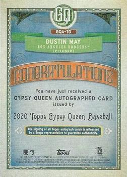 2020 Topps Gypsy Queen - Autographs #GQA-TG Dustin May Back